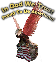 American Bald Eagle with U.S. Flag